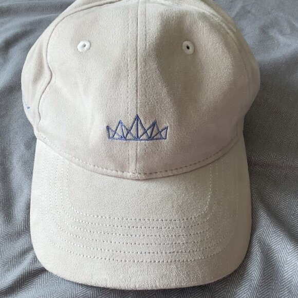 K/DA “ALL OUR” Suede Dad Hat — Cream & Periwinkle Blue — NWOT - Picture 1 of 4